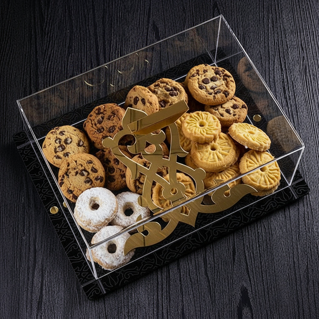 Rumi - Large Dessert Serving Sets Black and Gold by Otantik Home