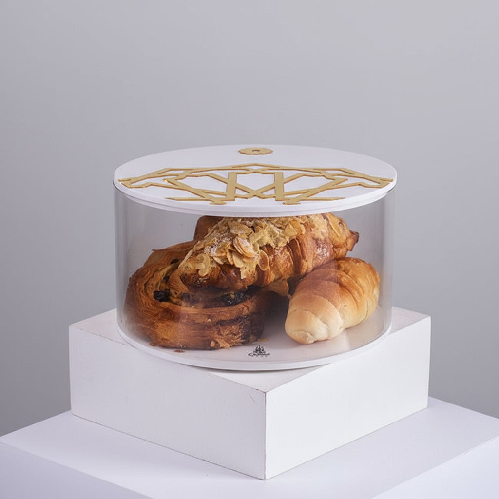 Saraya- The Aurelia Large Bread & Pastry Dome - white