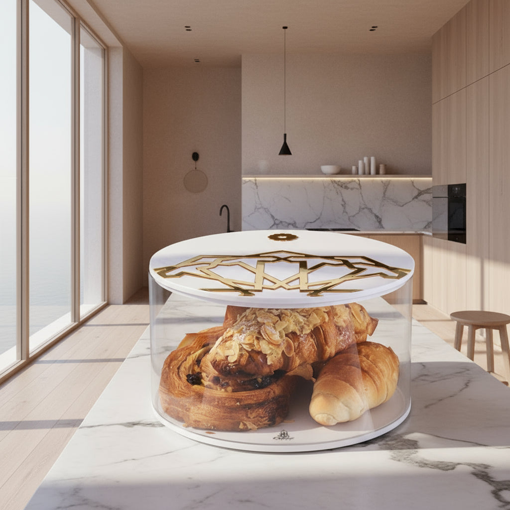 Saraya- The Aurelia Large Bread & Pastry Dome - white