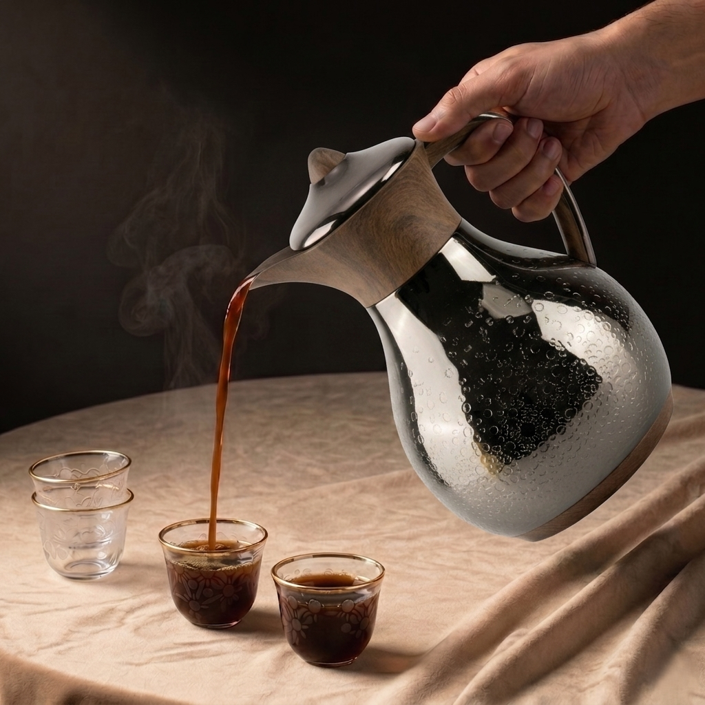 Nourhan - Vacuum Flask/Thermos - Black Walnut