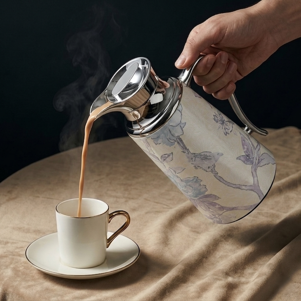 Khuzama - Vacuum Flask / Thermos - Grey & Silver