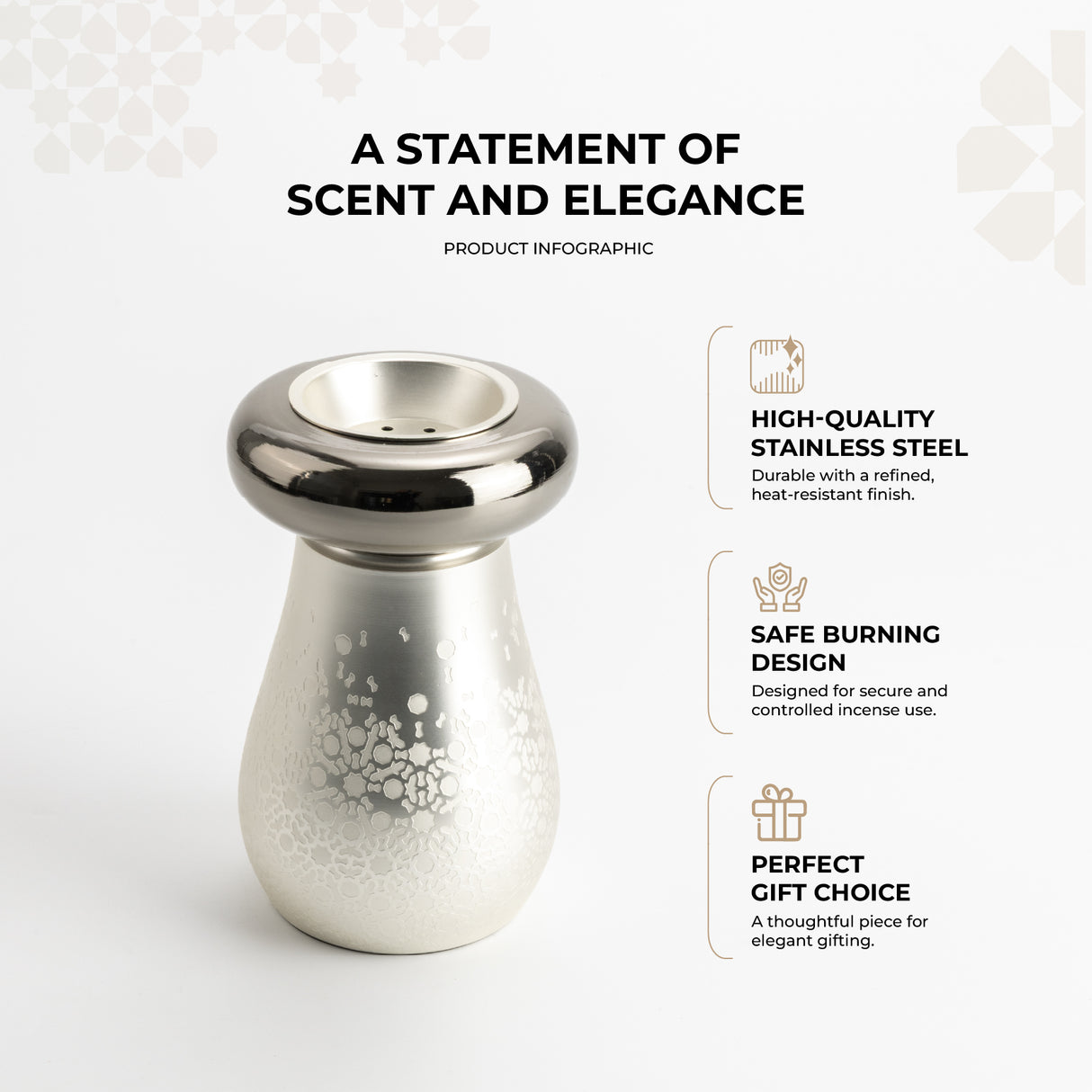 Nourhan - Incense Burner - Silver