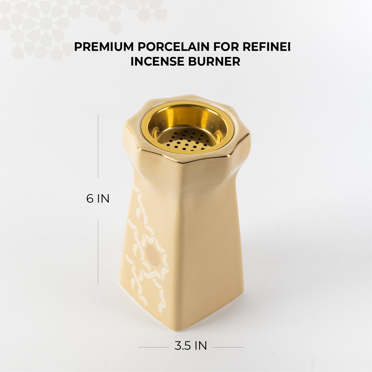 Octara - Incense Burner - Ivory & Gold