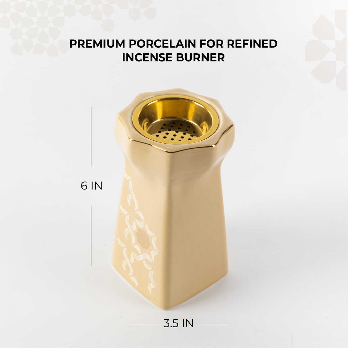 Octara - Incense Burner - Ivory & Gold