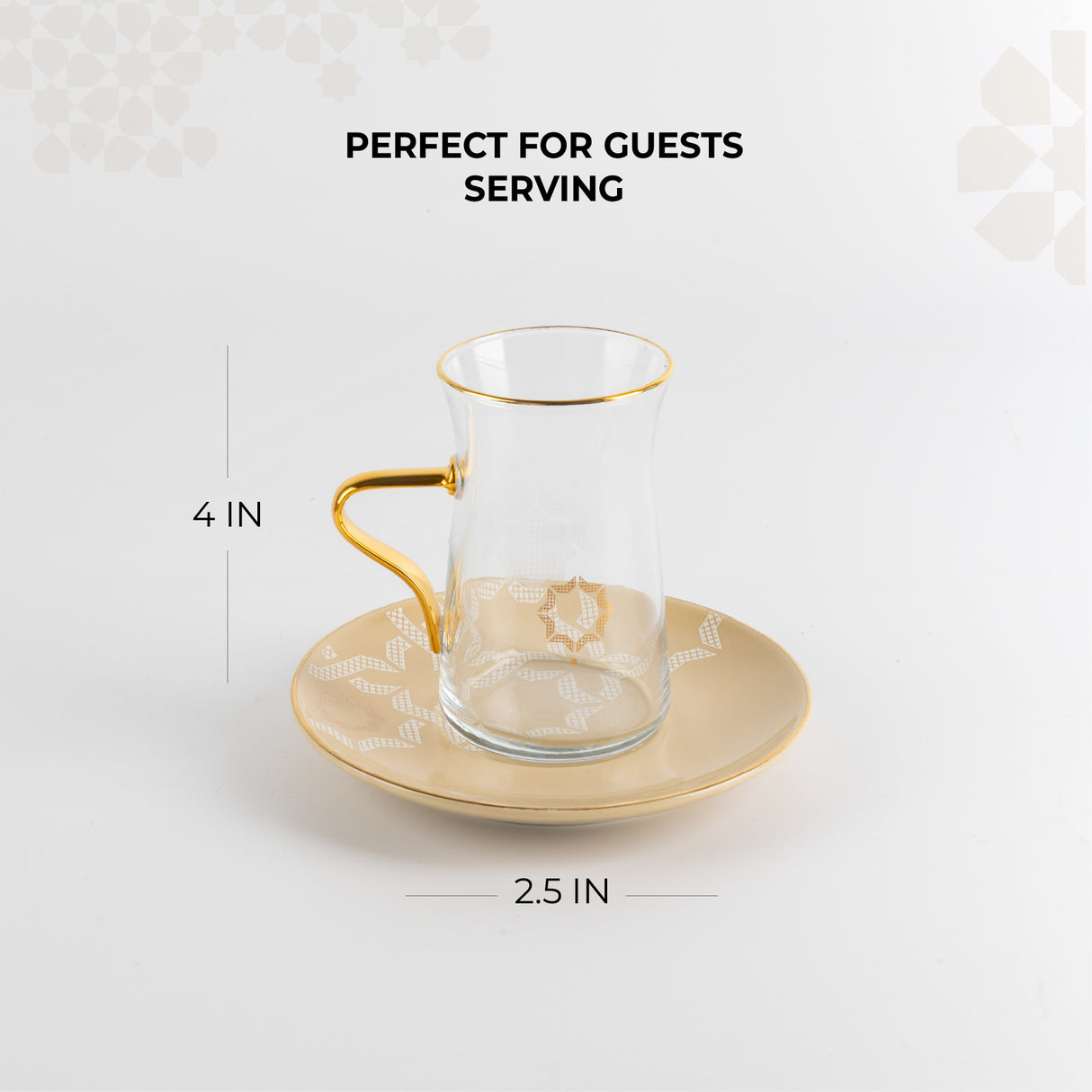 Octara - Tea Set (19-Pc) - Ivory & Gold
