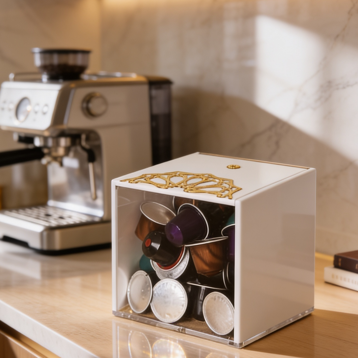 Saraya - Soporte para cápsulas de café en acrílico