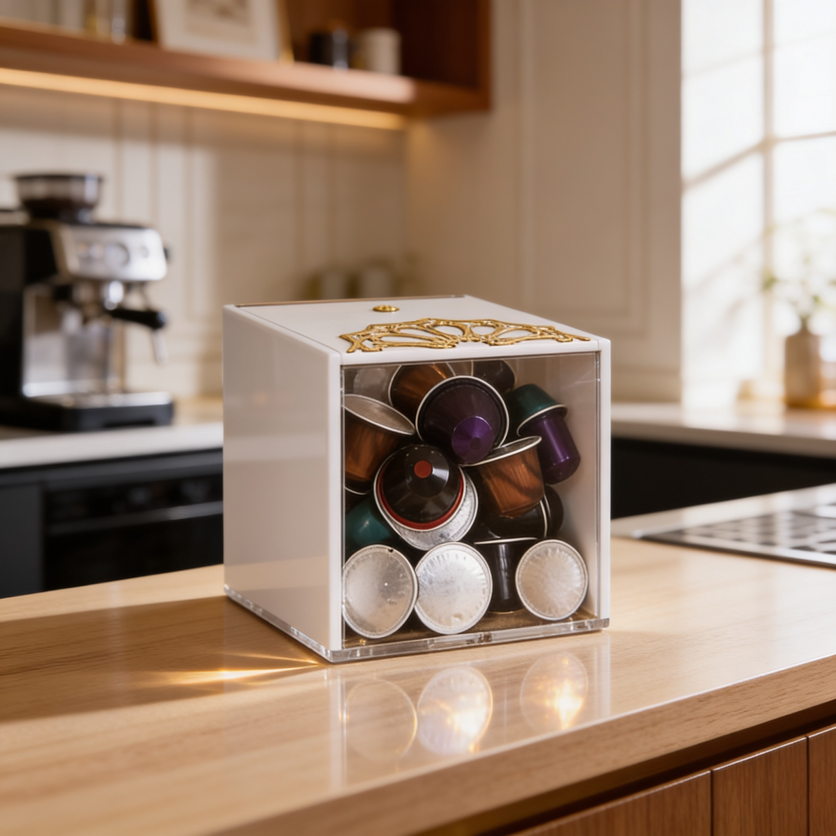 Saraya - Soporte para cápsulas de café en acrílico