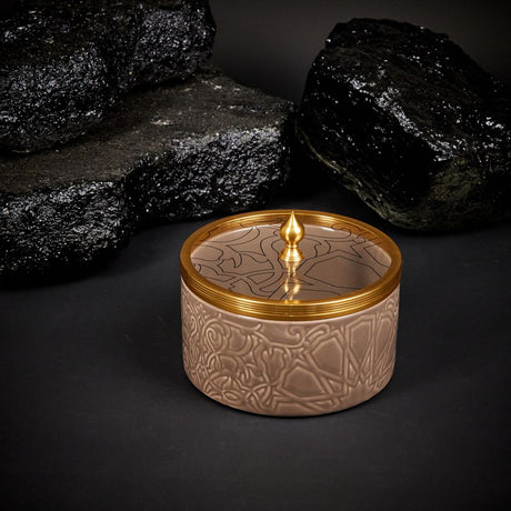 Luxury Majlis - Medium Canister - Brown & Gold