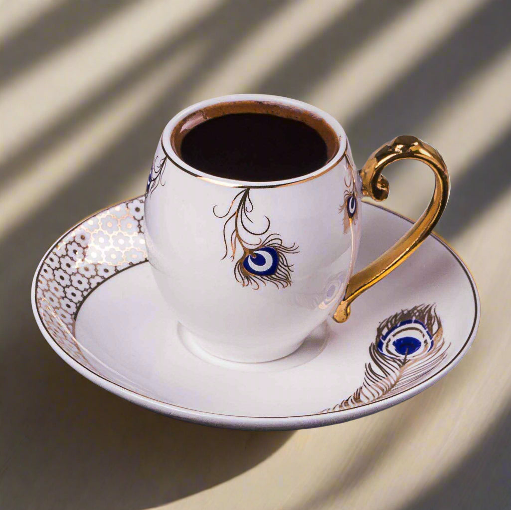 Lale Ask- Espresso/Turkish Coffee Cups- White