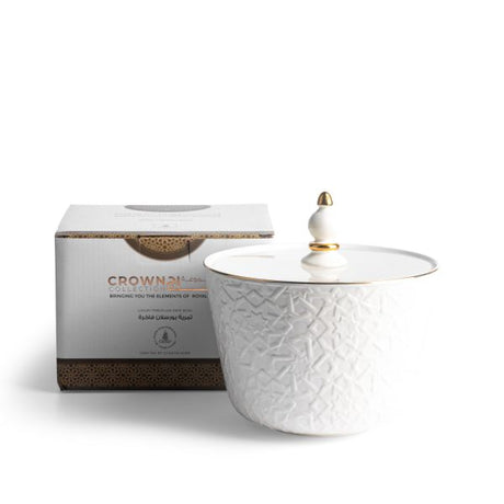 Crown - Large Date Bowl - White & Gold