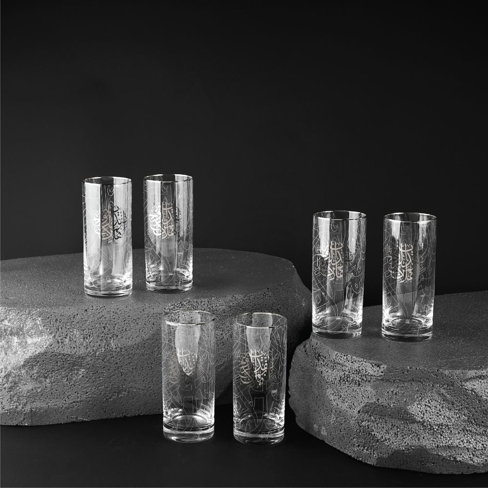 Zuwar -  6 Tall Cups - Silver