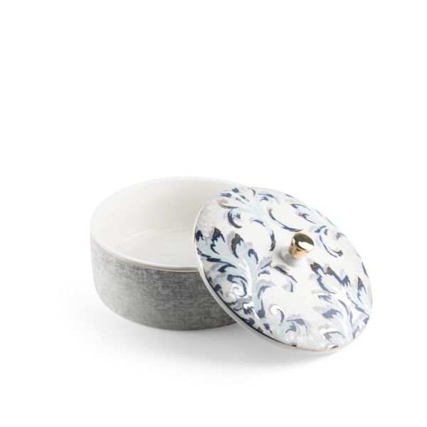 Classy Harir - Decorative Small Canister/Server - Blue & Gold