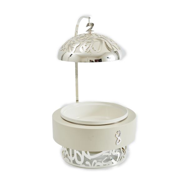 Luxury Diwan - 5 Liters Chafer - Pearl & Silver