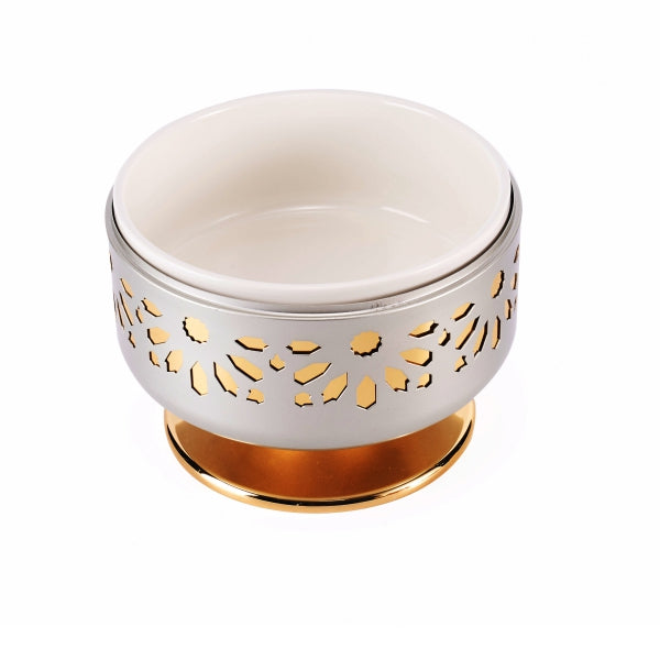 Ikram - Servidor buffet con tapa, Talla XS - Plata