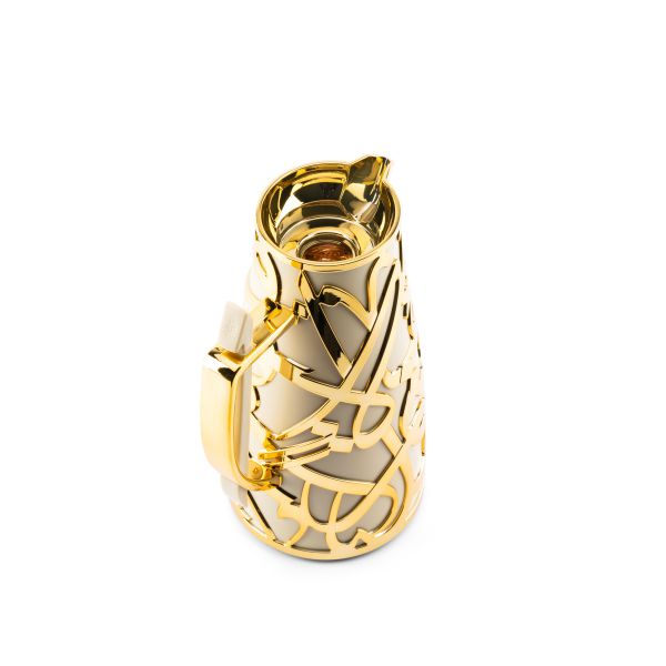 Luxury Diwan - Vacuum Flask - Ivory & Gold