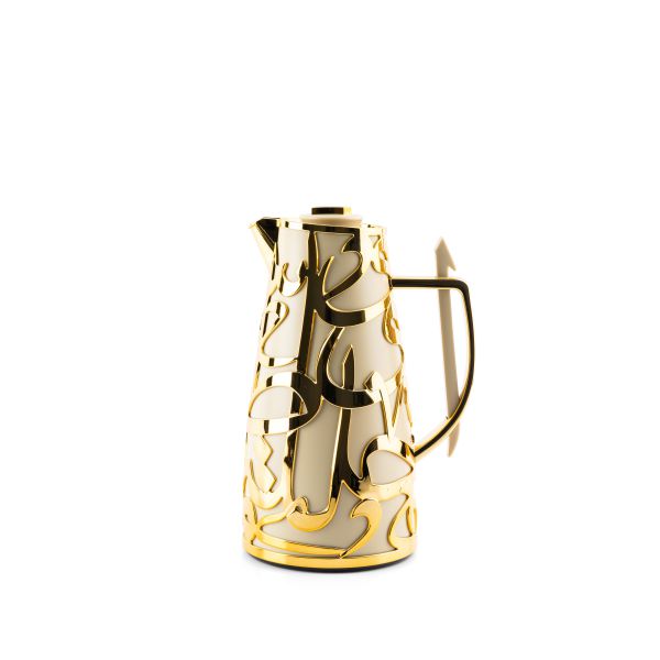 Luxury Diwan - Vacuum Flask - Ivory & Gold
