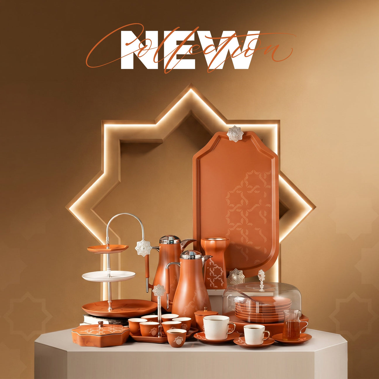 Octara in Orange & Silver