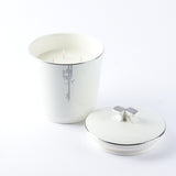 LIQAA - Large Candle|Rose Marine - Pearl Silver