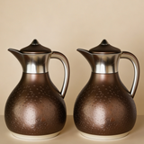 Nourhan - Vacuum Flask/Thermos - Bronze & Silver