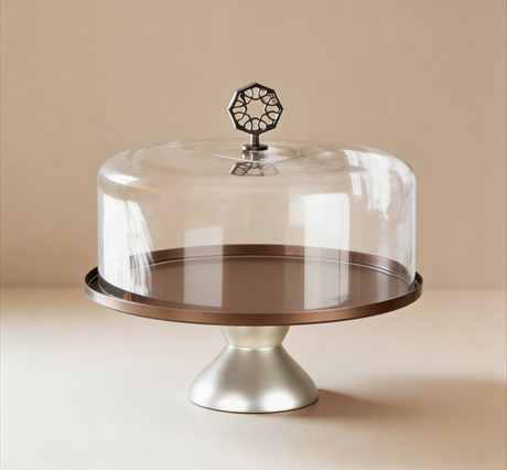Nourhan - Cake Set (9-Pc) - Bronze & silver