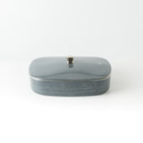 Mirral - Large Decorative Canister - Dark Blue & Silver