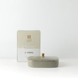 Mirral - Medium Decorative Canister - Grey & Gold