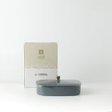 Mirral - Medium Decorative Canister - Dark Blue & Silver