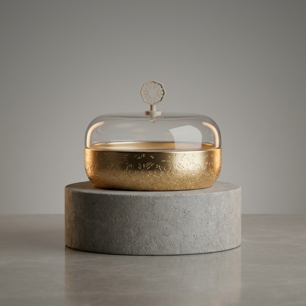 Nourhan - Medium Canister - Gold & Beige