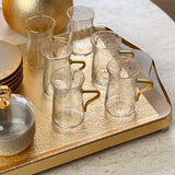 Nourhan -  Tea Set (19-Pc) - Gold & Beige