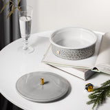 Asala - Medium Decorative Canister - Grey & Gold