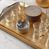 Nourhan -  Tea Set (19-Pc) - Gold & Beige