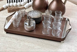 Nourhan -  Tea Set (19-Pc) - Bronze & Silver