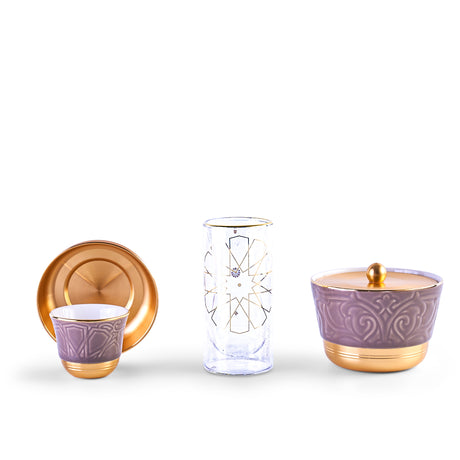 Luxury Majlis - Tea Set (Set of 19)- Glossy Purple