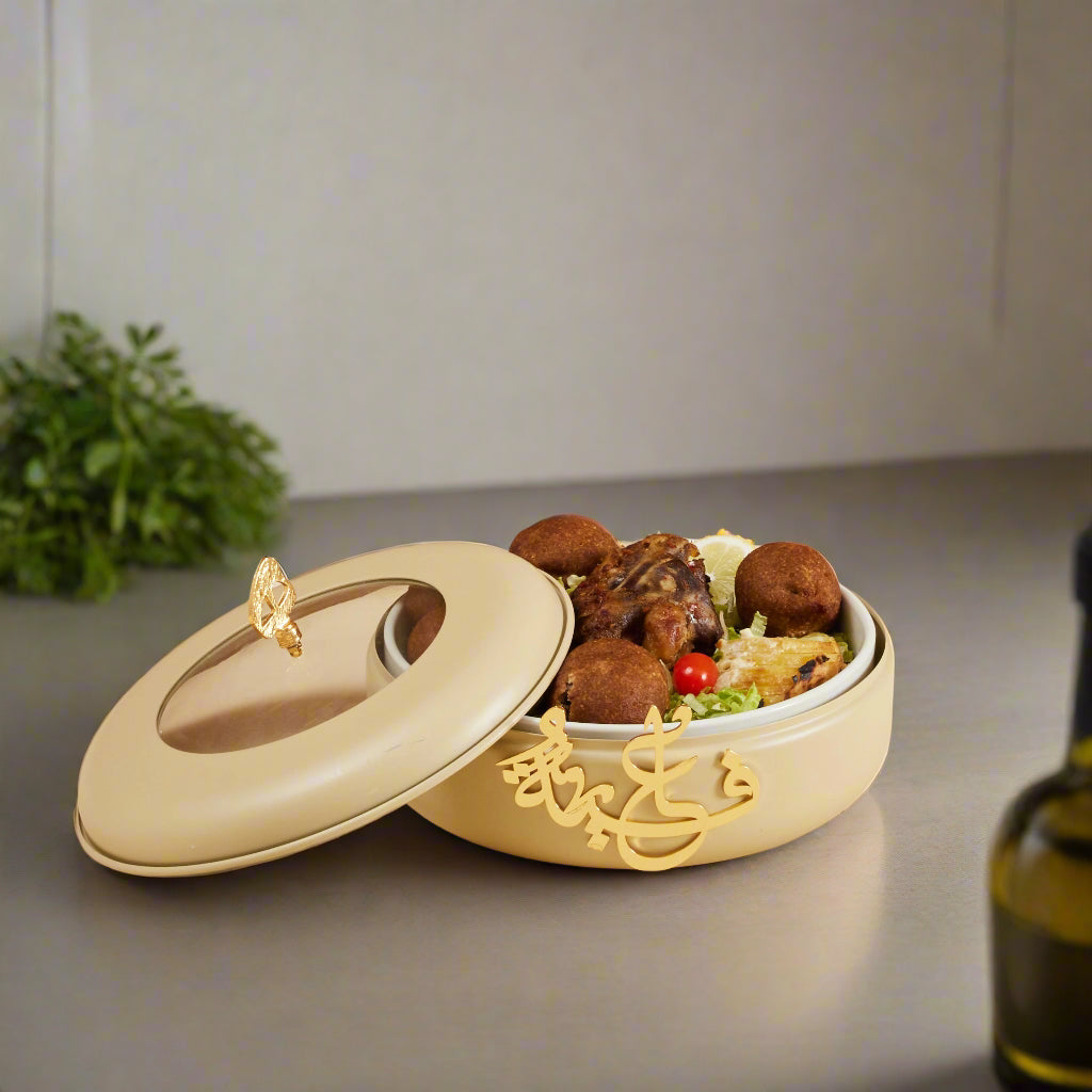 Diwan de lujo - Servidor de buffet mediano - Marfil y oro