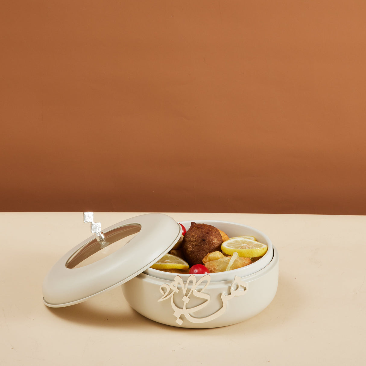 Luxury Diwan - Small Buffet Server - Pearl & Silver