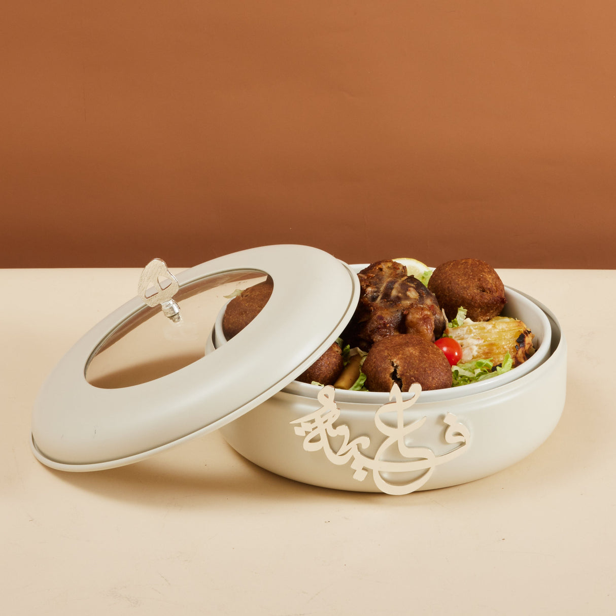 Diwan de lujo - Servidor de buffet mediano - Perla y plata