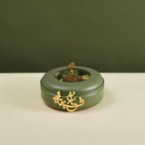 Luxury Diwan - Medium Buffet Server- Olive Green & Gold