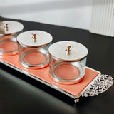 Limited Edition - Snack Serving set (3 Bowls)- Pink & Silver