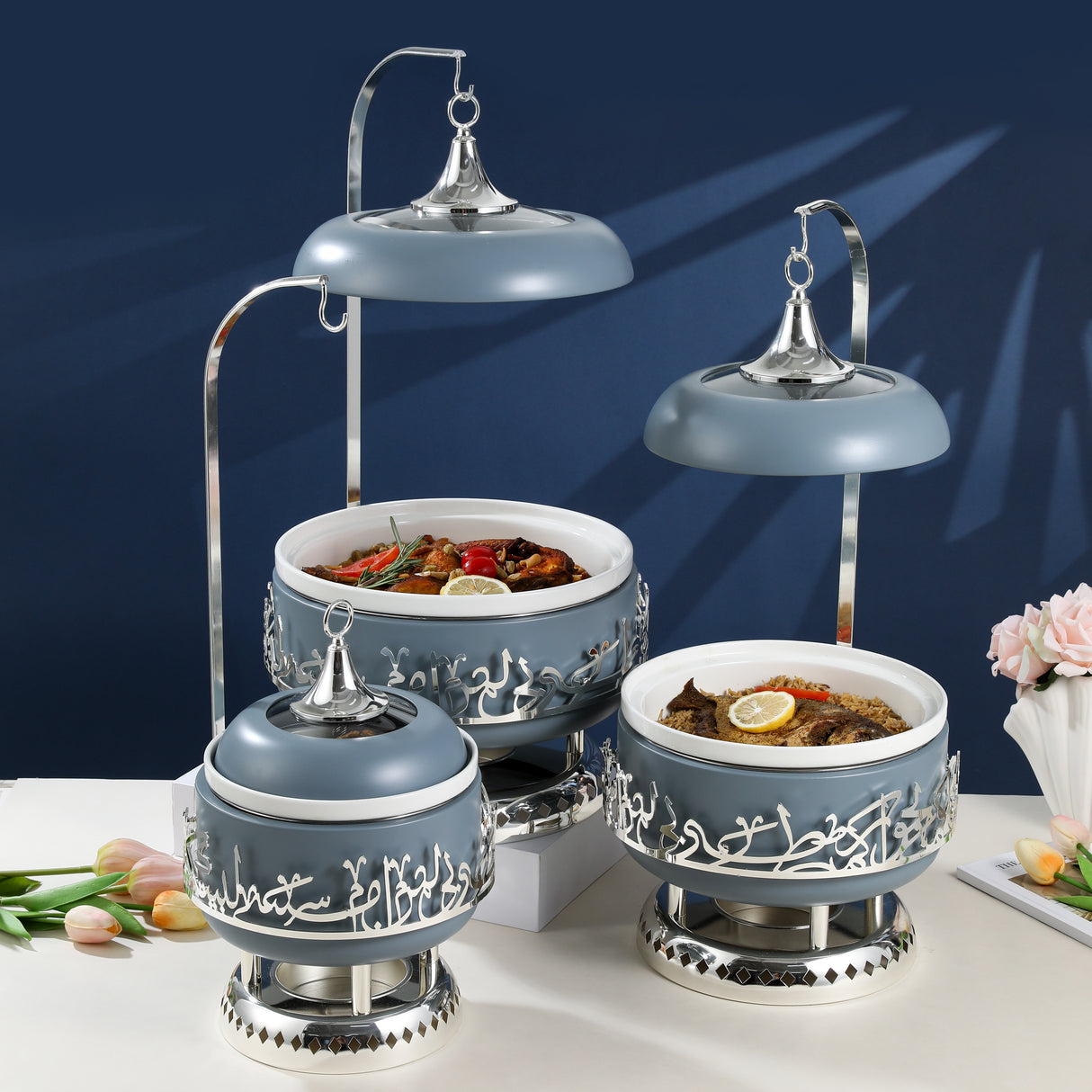 Bundle- Jiwar Chafer Set - Haze Blue & Silver