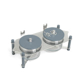 The Refined Medium Serving Set – Haze Blue & Silver