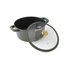 Julia Elite Top 8" Nonstick Cooking Pot with Lid – Olive Green