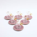 Dunes - Tea Set (12-Pc) - Purple & Gold