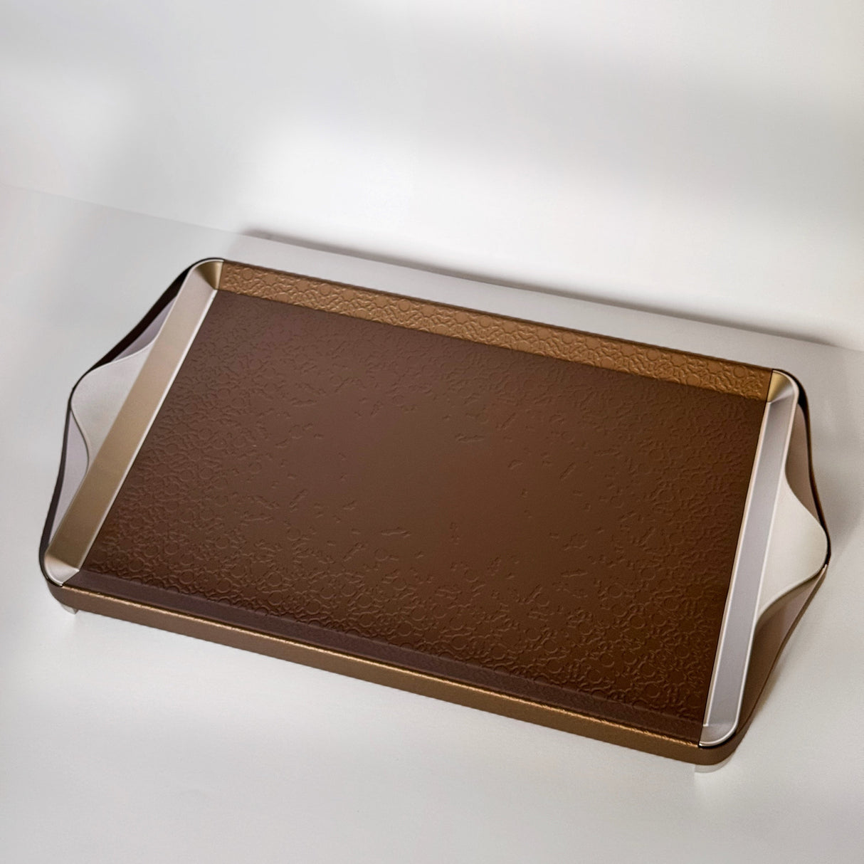 Nourhan- Serving Tray - Bronze & Silver