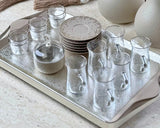 Nourhan -  Tea Set (19-Pc) - Beige & Silver