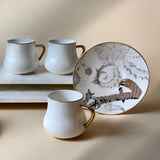 Dunes - Espresso /Turkish Coffee Set (12-Pc) - Grey & Gold