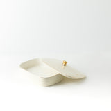 Mirral - Medium Decorative Canister - White & Gold