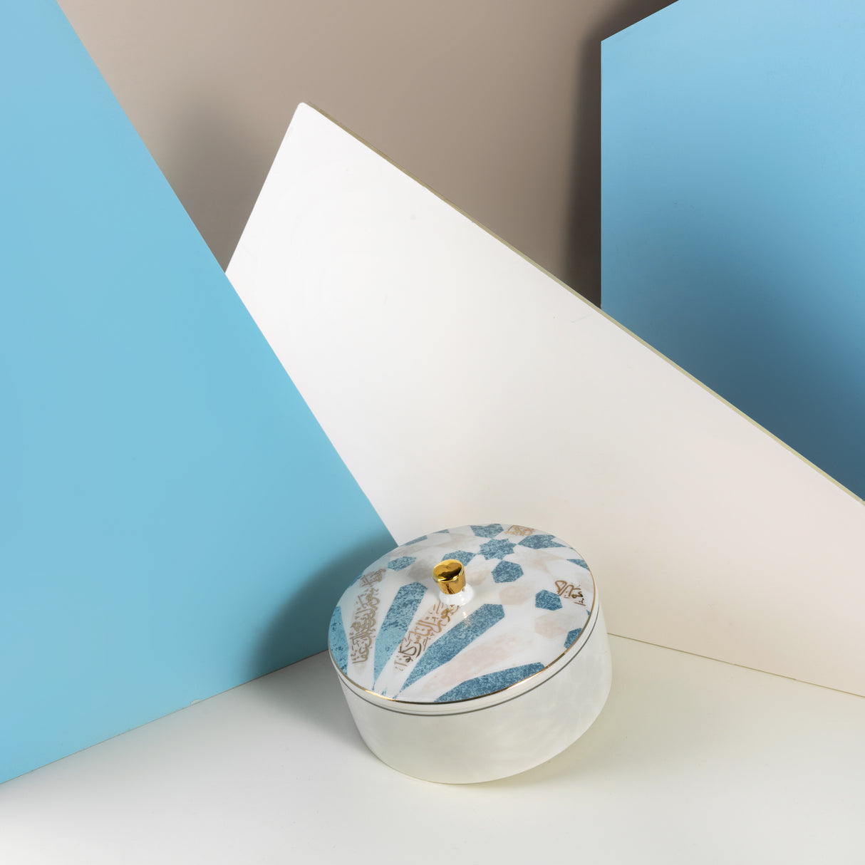 Amal - Small Date bowl - Blue & Gold