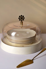 Mirral - Cake Set (9-Pc) - White & Gold