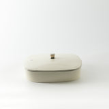 Mirral - Large Decorative Canister - White & Silver