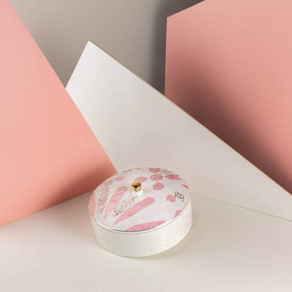 Amal - Medium Date bowl - Pink & Gold